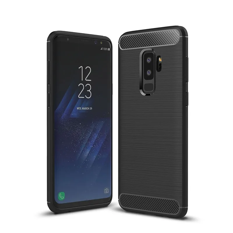 Для Samsung Galaxy S9 S8 Plus S7 S6 Edge Роскошный чехол из углеродного волокна TPU для J8 J7 J3 2018 J4 J6