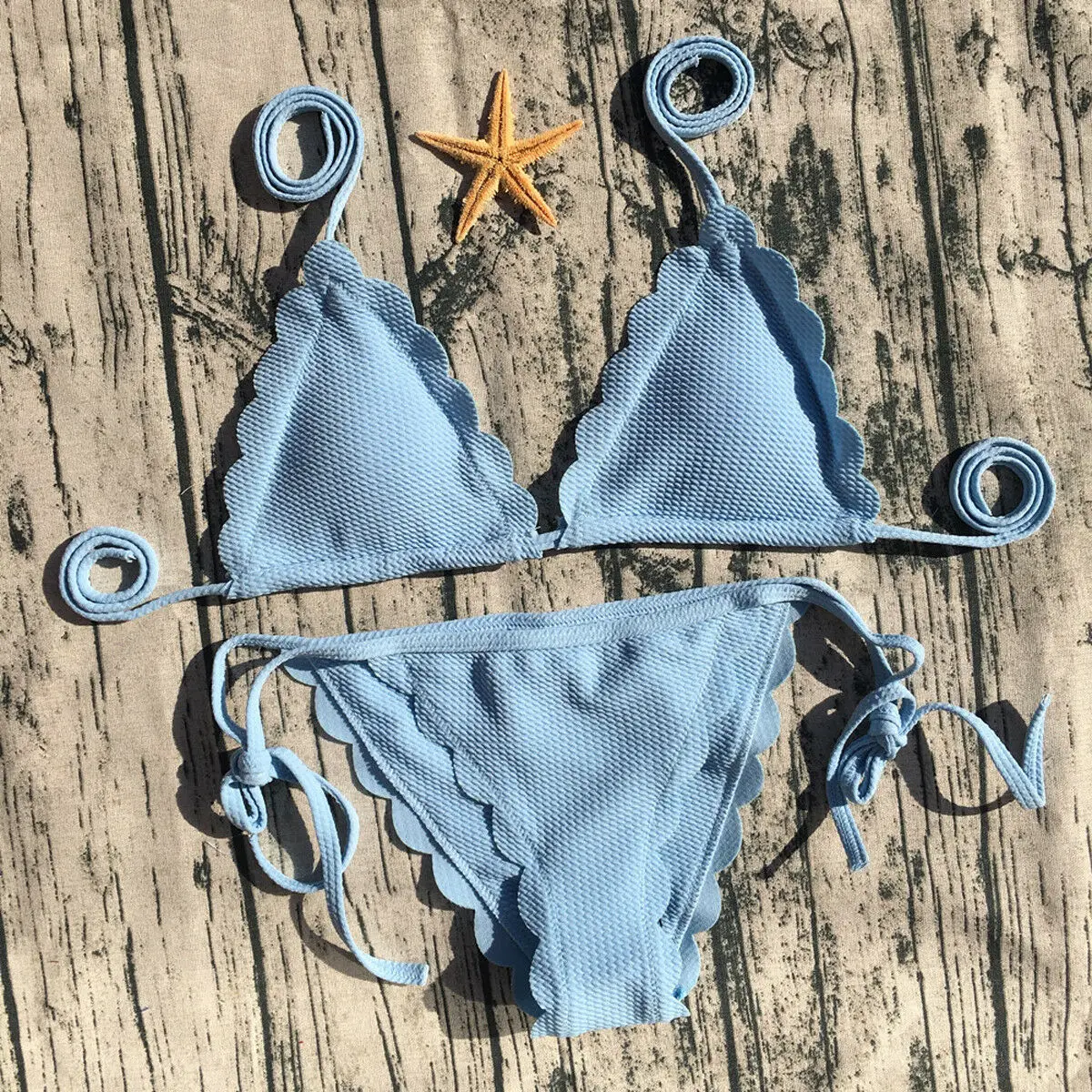 Summer Women's Padded Push-up Bra Bikini Set Plain Color Bandage Swimsuit Swimwear Beachwear Bathing Suit | Спорт и развлечения
