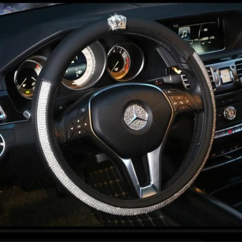 Nile Car Crystal Crown Series чехол на руль кожаные стразы автомобильные аксессуары для