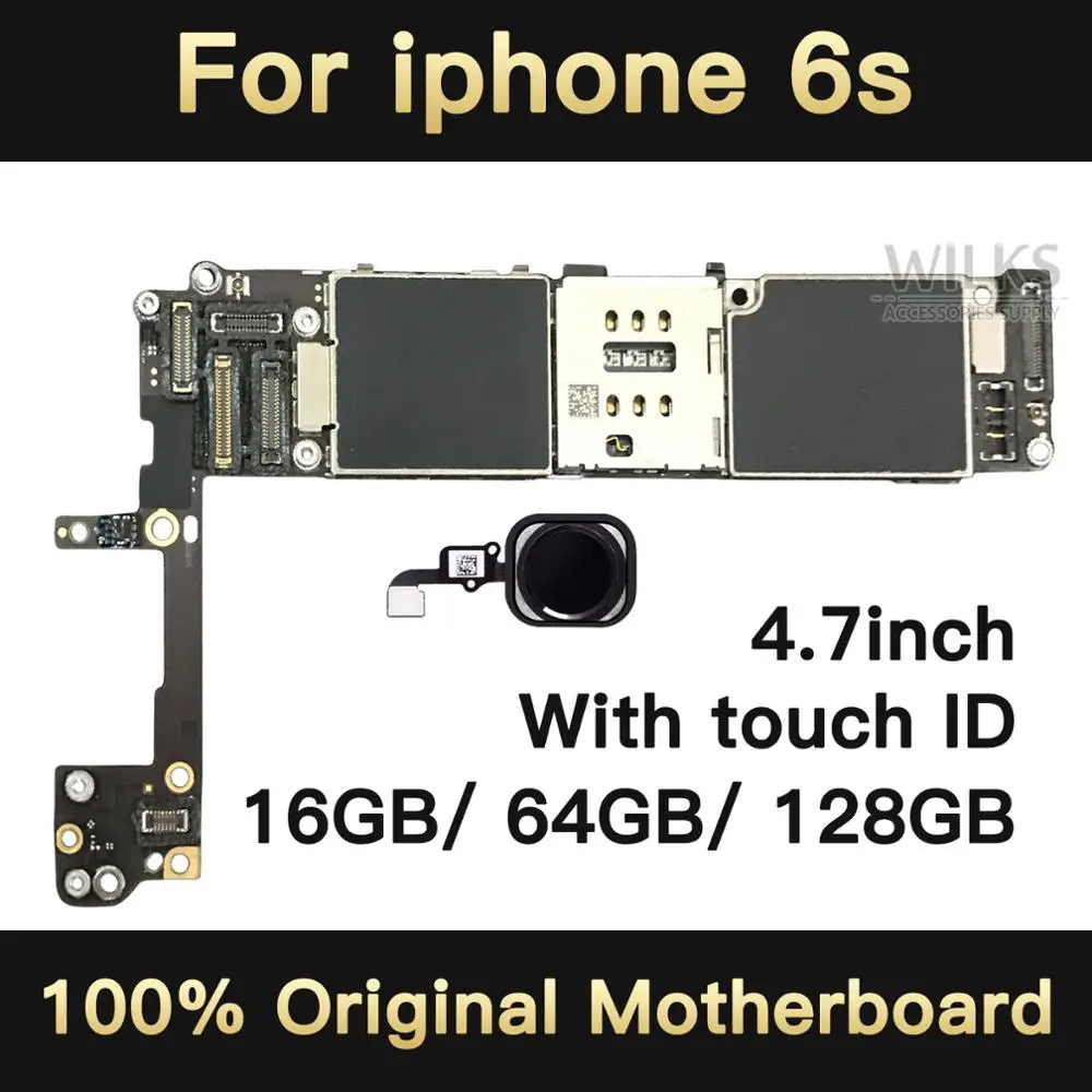 Материнская плата для iPhone 6S 4 7 дюйма Заводская разблокированная материнская с Touch