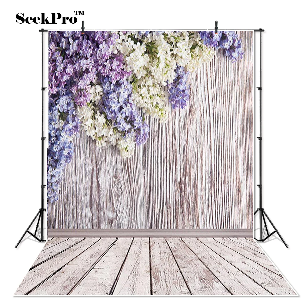 

Thin Vinyl wooden floor wall flowers kids baby children Photography Studio backgrounds professional indoor Baby Photo Backdrops