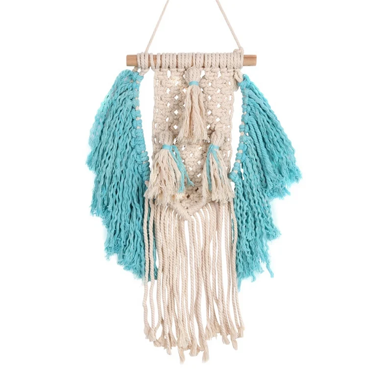 Гобелен ручной работы плетеное настенное украшение макраме Висячие окрашенные