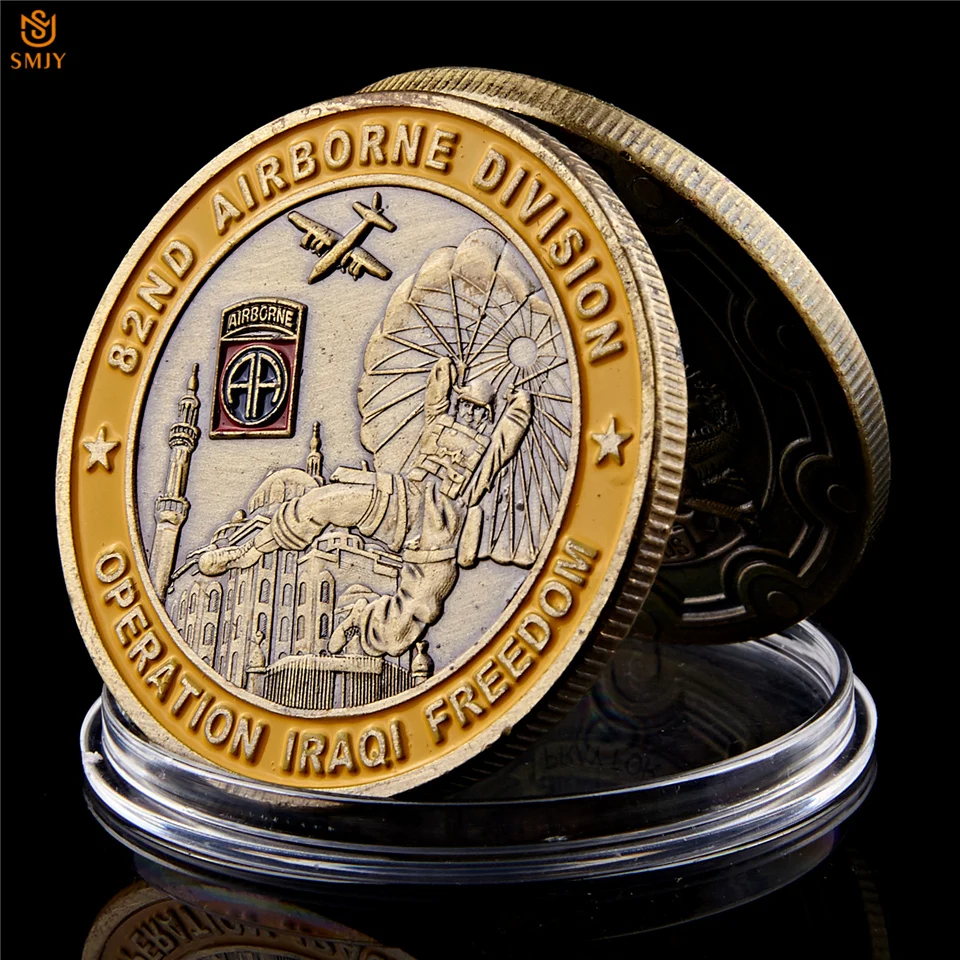 

Saint George Operation Iraqi Freedom 82nd Airborne Division Military Challenge Commemorative Coin Collectibles
