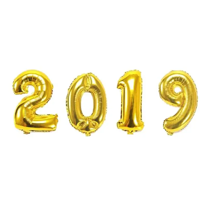 4 шт. 40 дюймов 2019 номер алюминиевая пленка воздушный шар с новым годом китайская