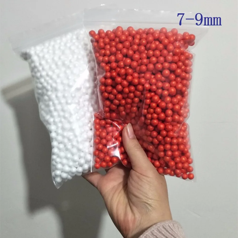 4000pcs 7-9mm Bleeding Bright Colours Tiny Foam Beads Styrofoam Mini Balls Crafts Colorful Polystyrene Foam Ball Home Decor