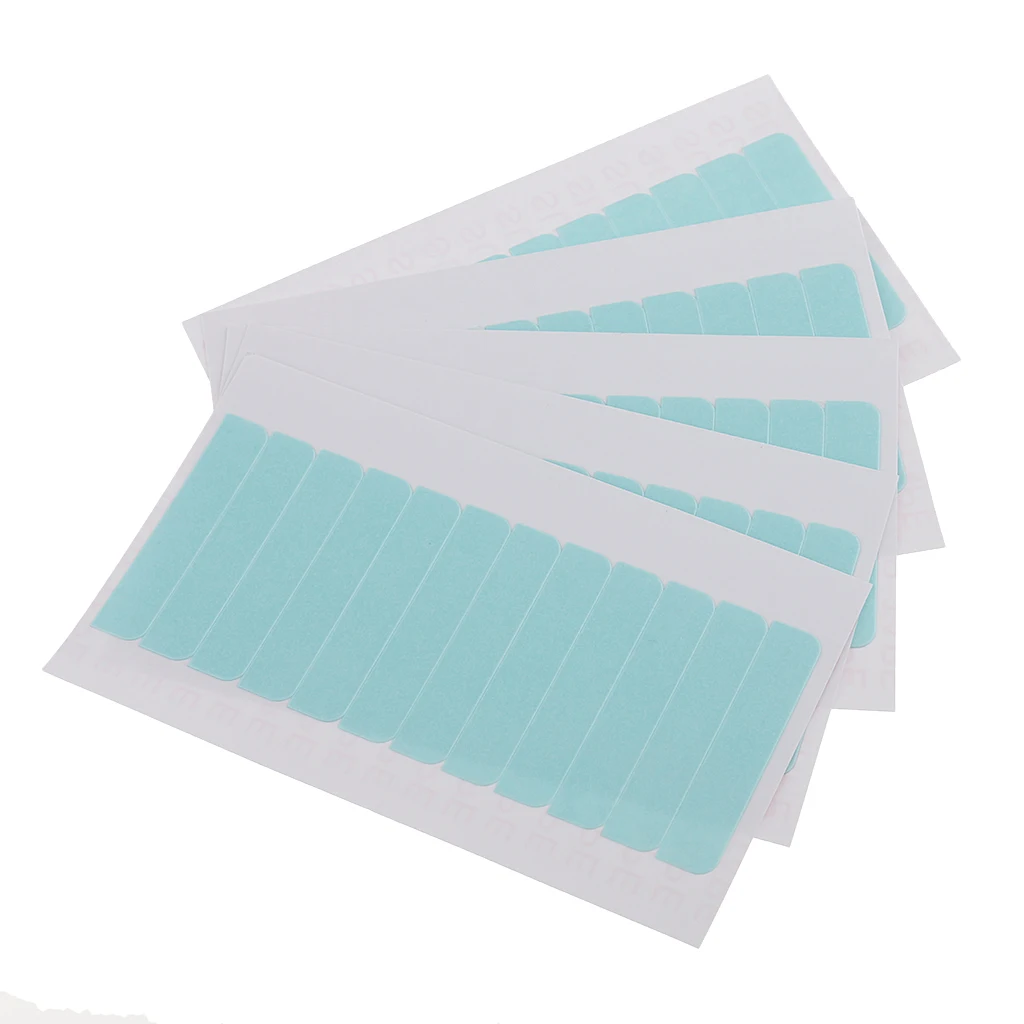 60 pcs Pre-Cut Double Sided Adhesive Super Tape for Skin Weft &amp Hair Extensions Blue 4x0.8cm | Шиньоны и парики
