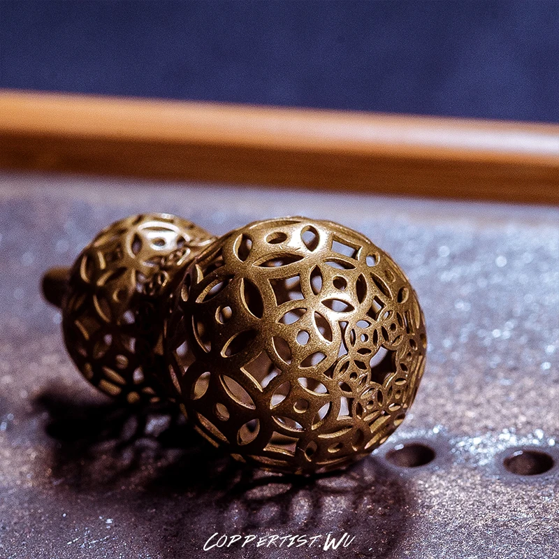 Coppertist. Wu оригинал Калабаш латунная тыква в полых брелках подвески ожерелье