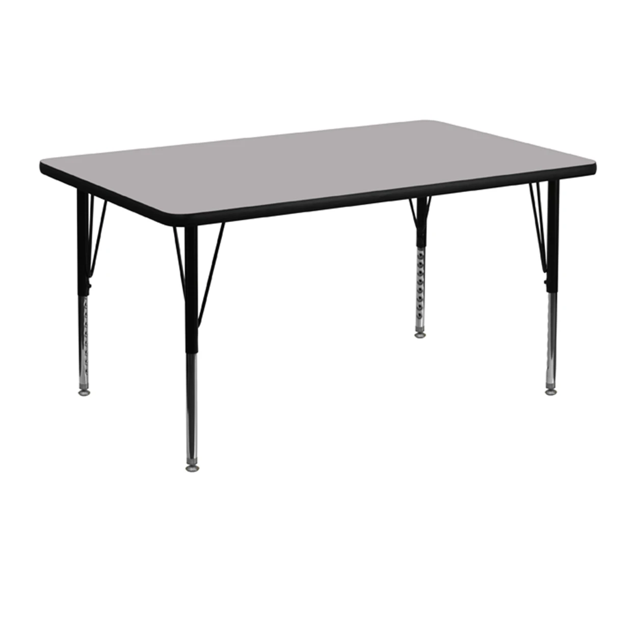 Флэш мебель 30''W x 48''L прямоугольный столик для развивающих занятий с серым