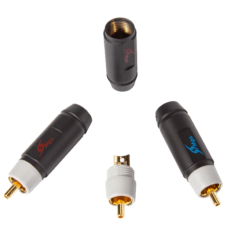 MPS Pioneer-10G HiFi красный медь RCA Plug 24 К позолоченный Лотос голова для CD DVD усилители