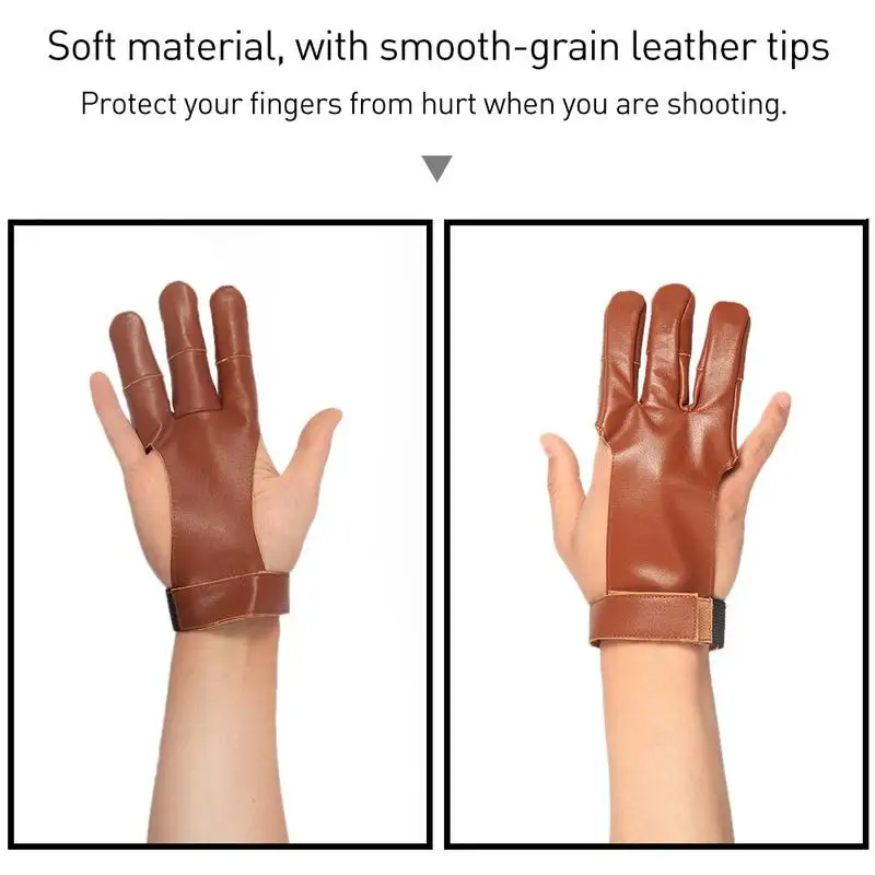 1 шт. 3 кончика пальцев протектор защитные перчатки для стрельбы из лука охотничья