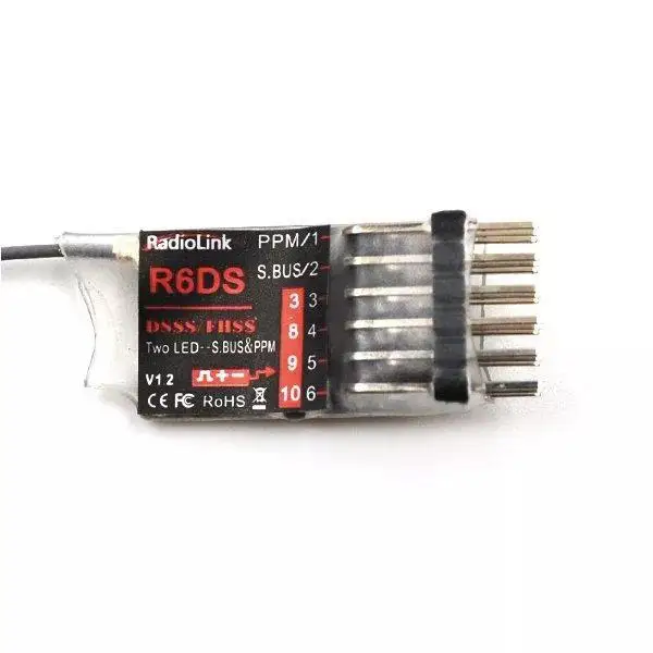 LeadingStar Radiolink R6DS 2 4G 6CH PPM PWM SBUS выходной приемник совместимый с передатчиком AT9