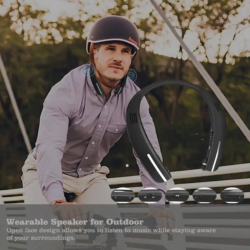 Беспроводной Bluetooth динамик Творческий шеи установлен портативный HD