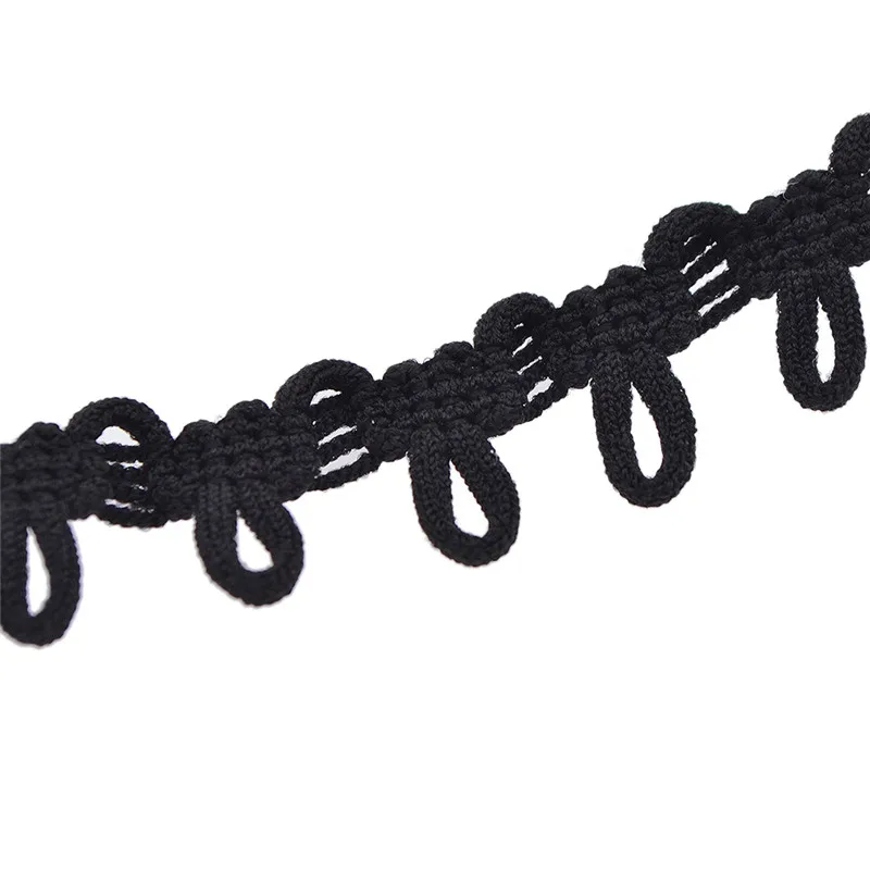 Эластичная лента с петлями для кнопок 4 ярдов ручная работа кружевная отделка