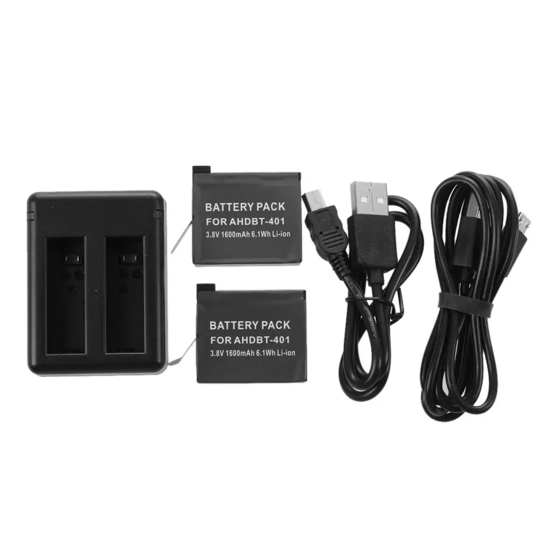 HFES Новый 2 x AHDBT-401 401 декодированный аккумулятор + USB зарядное устройство для GoPro Hero 4