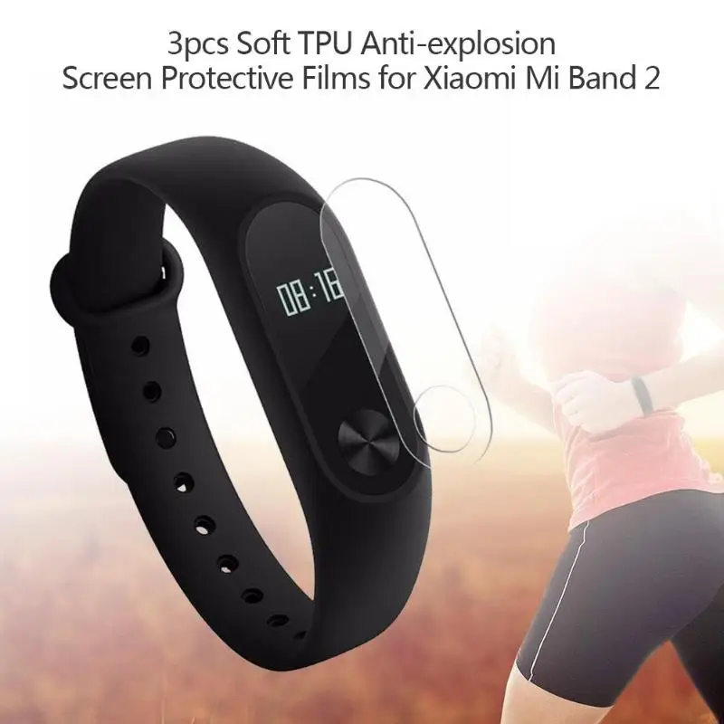 3 шт. Мягкий ТПУ анти взрыв защитная пленка на экран для Xiaomi Mi Band 2|Защита экрана| |