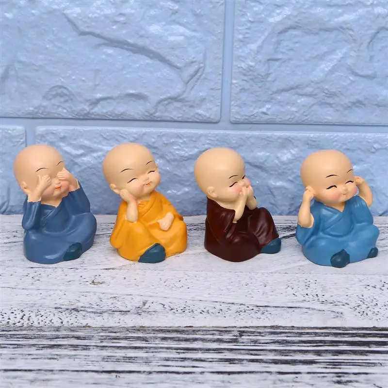Набор из 4 игрушек Monk украшение для приборной панели автомобиля настольный декор