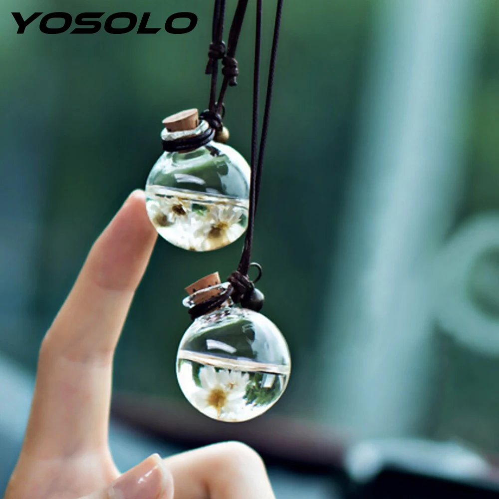 Автомобильный подвесной парфюмерный флакон YOSOLO пустая стеклянная бутылка для