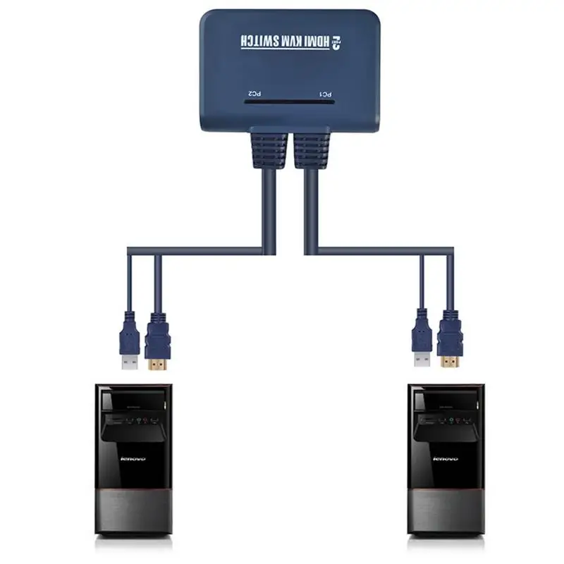 2-портовый USB HDMI коммутатор адаптер KVM клавиатура мышь переключатель и кабель