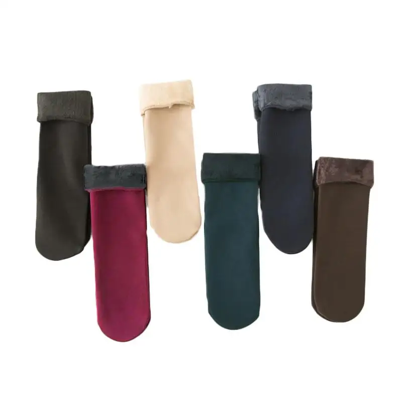 

Women's Autumn Winter Socks Velvet Thickening Casual Home Floor Socks Snow Thermal Keeping Sleeping Socks For Female