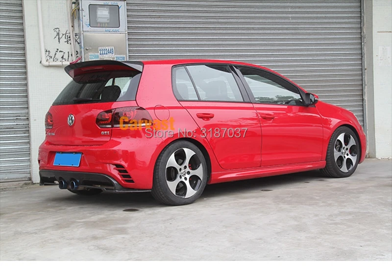 Чехол для багажника Volkswagen Golf 6 VI MK6 & R20 2010 ~ 2013 из углеродного волокна задний
