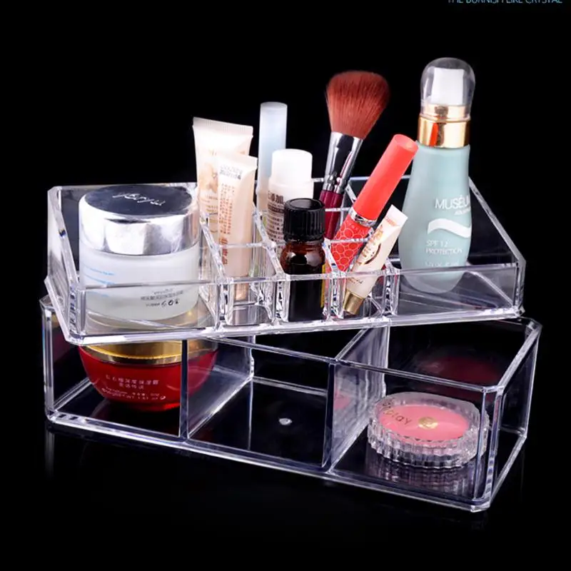 Прозрачный косметичка Crystal Clear ящик для хранения ювелирных изделий тампон Skincare