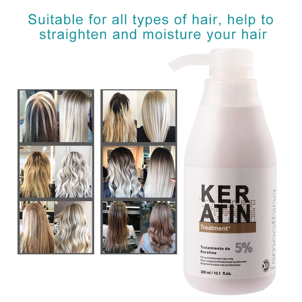 Pro 300ml Brazilian Keratin Hair Treatment for Damaged to Straighten Moisture Eliminates Frizzy Care | Красота и здоровье