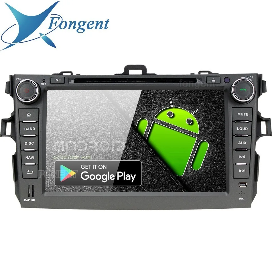 Android 9 0 для Toyota Corolla 2007 2008 2009 2010 2011 Автомобильный 2 DIN DVD радио мультимедийный плеер