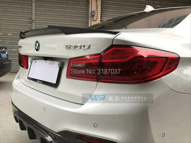 

For BMW 5 Series G30 Spoiler 2017 2018 528li 530li 540li PSM style Carbon Fiber rear boot Wing Spoiler Wing Trunk Lip Boot Cover