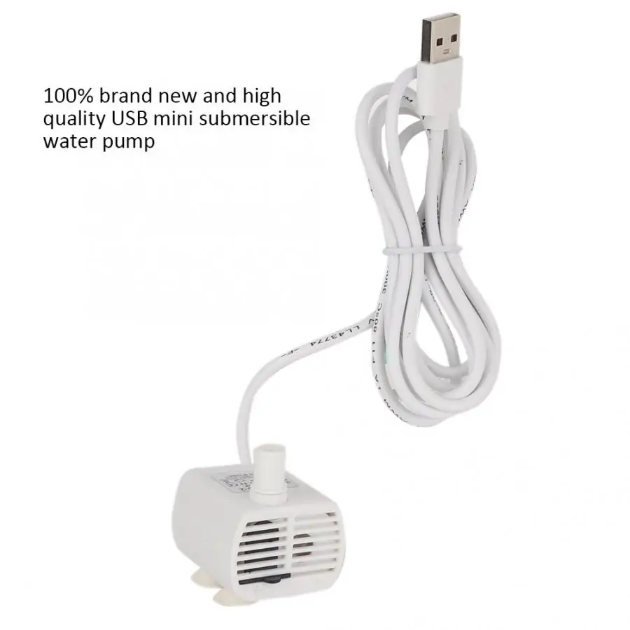 Модный Погружной водяной мини насос с USB для аквариума дозатор домашних животных