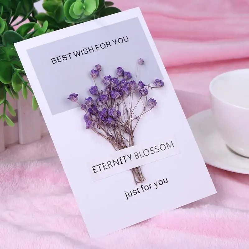 Простой натуральный высушенный цветок карты babysbreak букет реквизит для фотосъемки