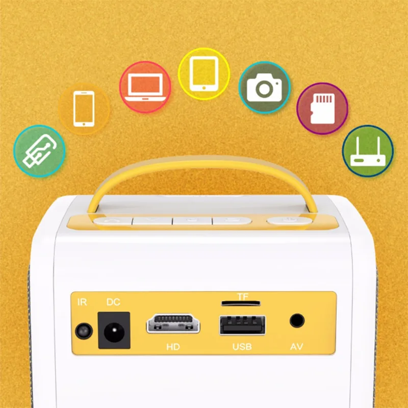 Новейший DLP мини портативный проектор USB HDMI Умный квадратный Проектор детские