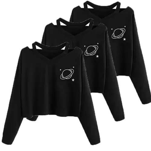 

Fashion S-XL Women's Hooded Hoodie Sweatshirt Jumper Pattern Sweatshirts Top Coat Pullover Tops
