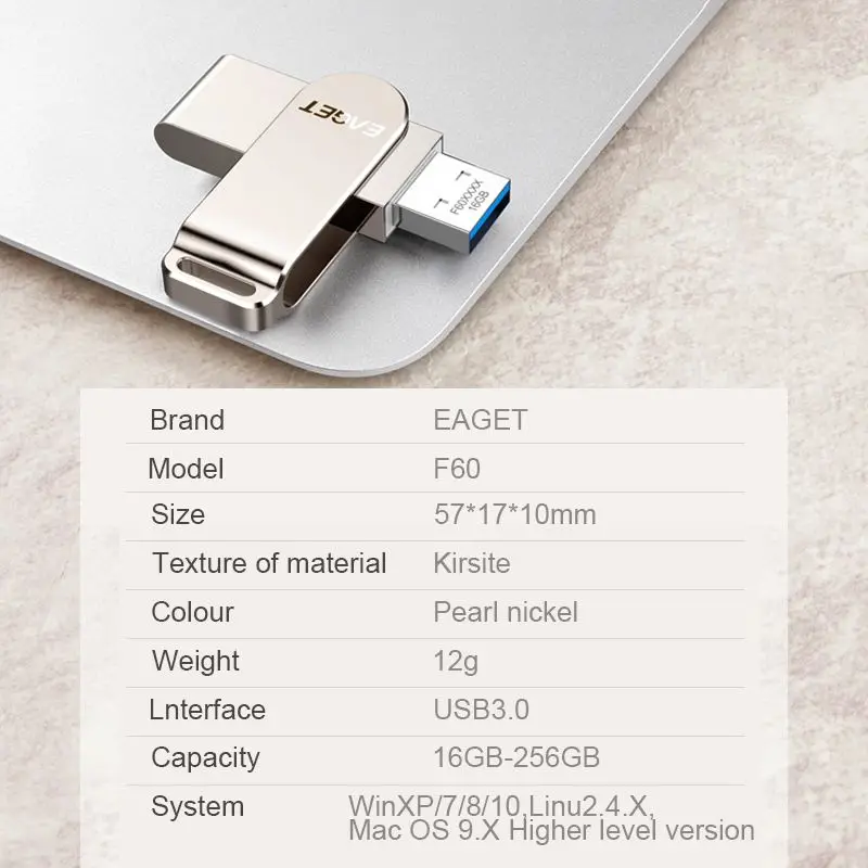 EAGET F60 128G USB флеш накопитель 3 0 высокоскоростной мини карта памяти|USB