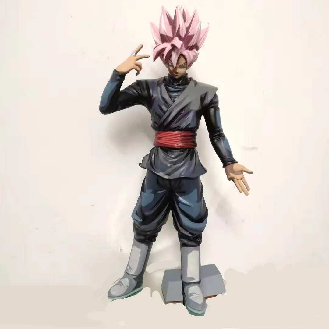 Dragon Ball Супер рос воин просветление Темный Гоку темно Zamas Розовый Красный аниме