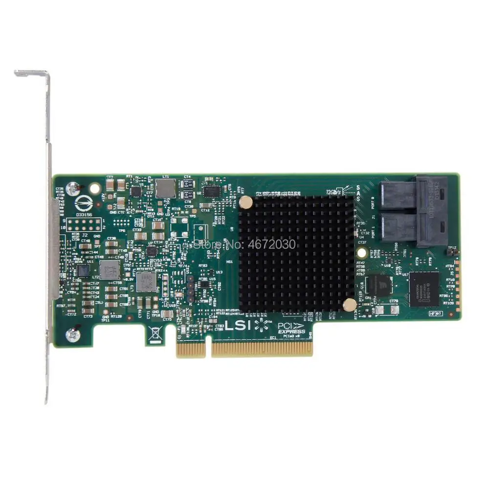 Новый 8 портовый хост адаптер Broadcom Avago LSI SAS 9300 8i LSI00344 SFF8643 без кэш памяти HBA PCI E3.0 x8