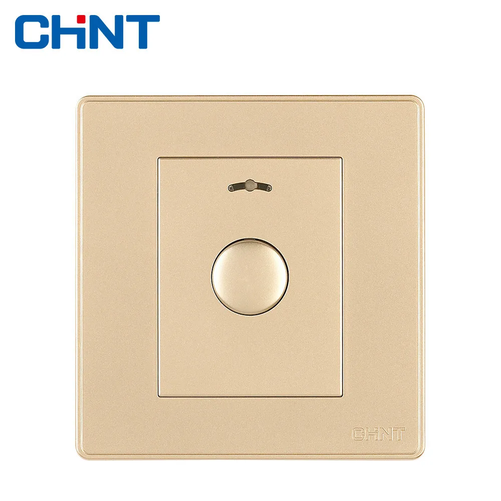 

CHINT Touch Switch Wall Switch Socket NEW2D Light Champagne Gold Button Delay Switch