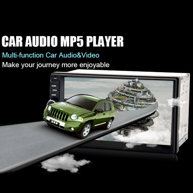 7 дюймов HD 2DIN Bluetooth Авторадио Стерео автомобильное радио MP3 MP5 плеер FM/USB/AUX +