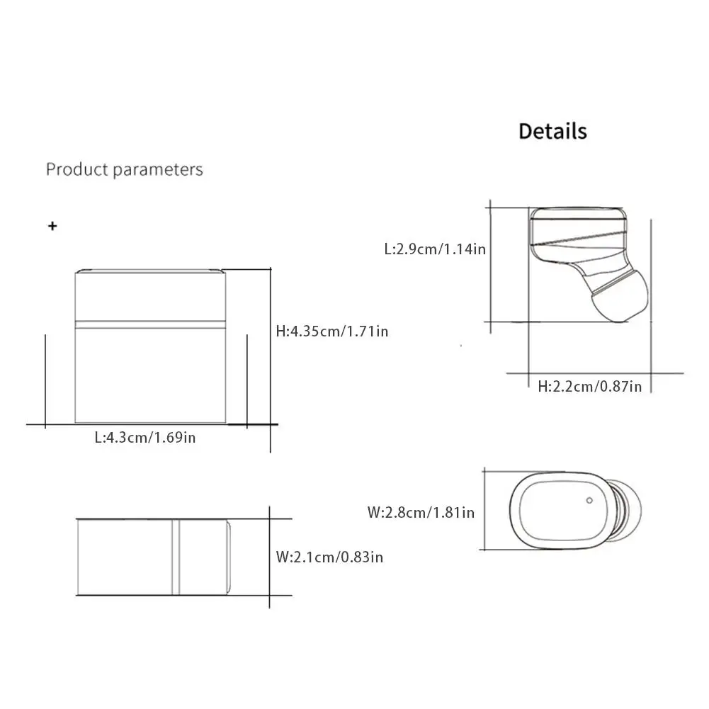 Бизнес-вкладыши TWS беспроводные Bluetooth наушники Мини Портативный Стерео