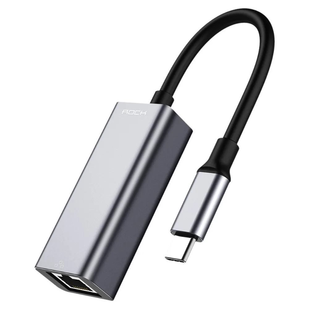Rock Usb C Rj45 концентратор для Macbook Pro Chromebook usb type c к док станция Ethernet Lan адаптер сетевая