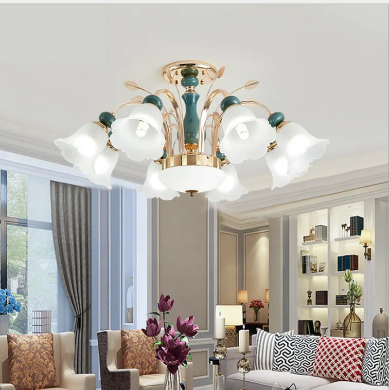LANGYUE Art Spider Ceiling Lamp Retro Bulb ceiling lights Modern LED Living Room | Лампы и освещение