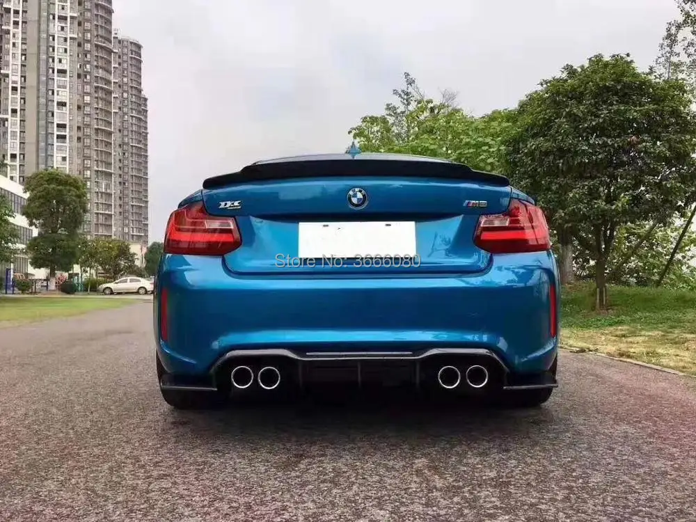 SHCHCG для BMW F87 M3 M2 2016 2017 Высокое качество углеродного волокна задний бампер губ