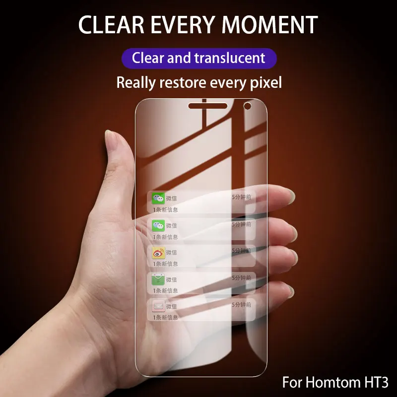 Защитная пленка из закаленного стекла DyGod 5,0 дюймов для телефона Homtom HT6 и HT3 5,5 дюймов.