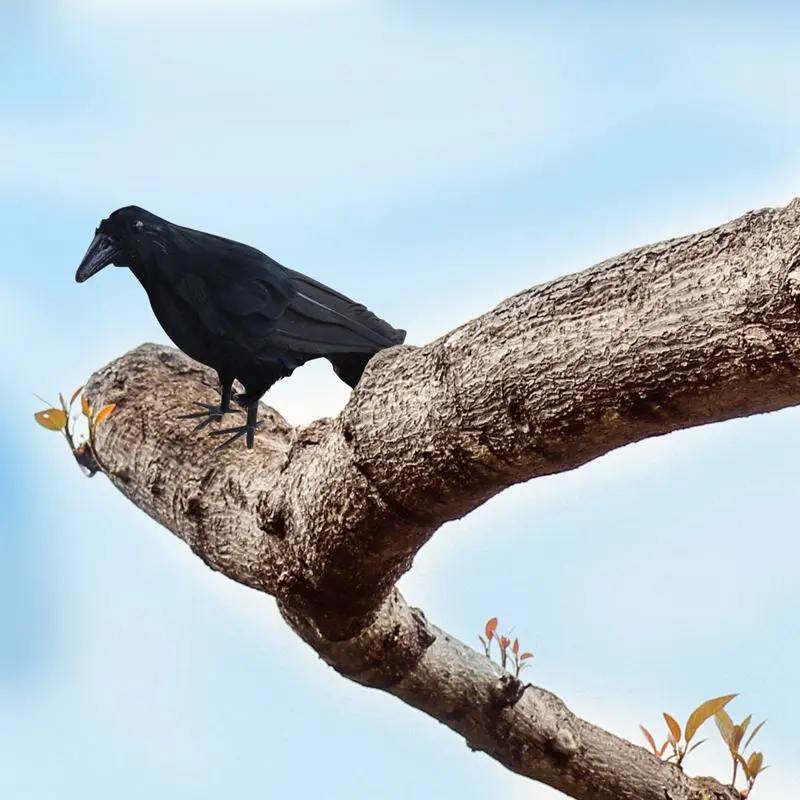 Реалистичный новый черный ворон Пернатый Ворон Хэллоуин маскарадный наряд