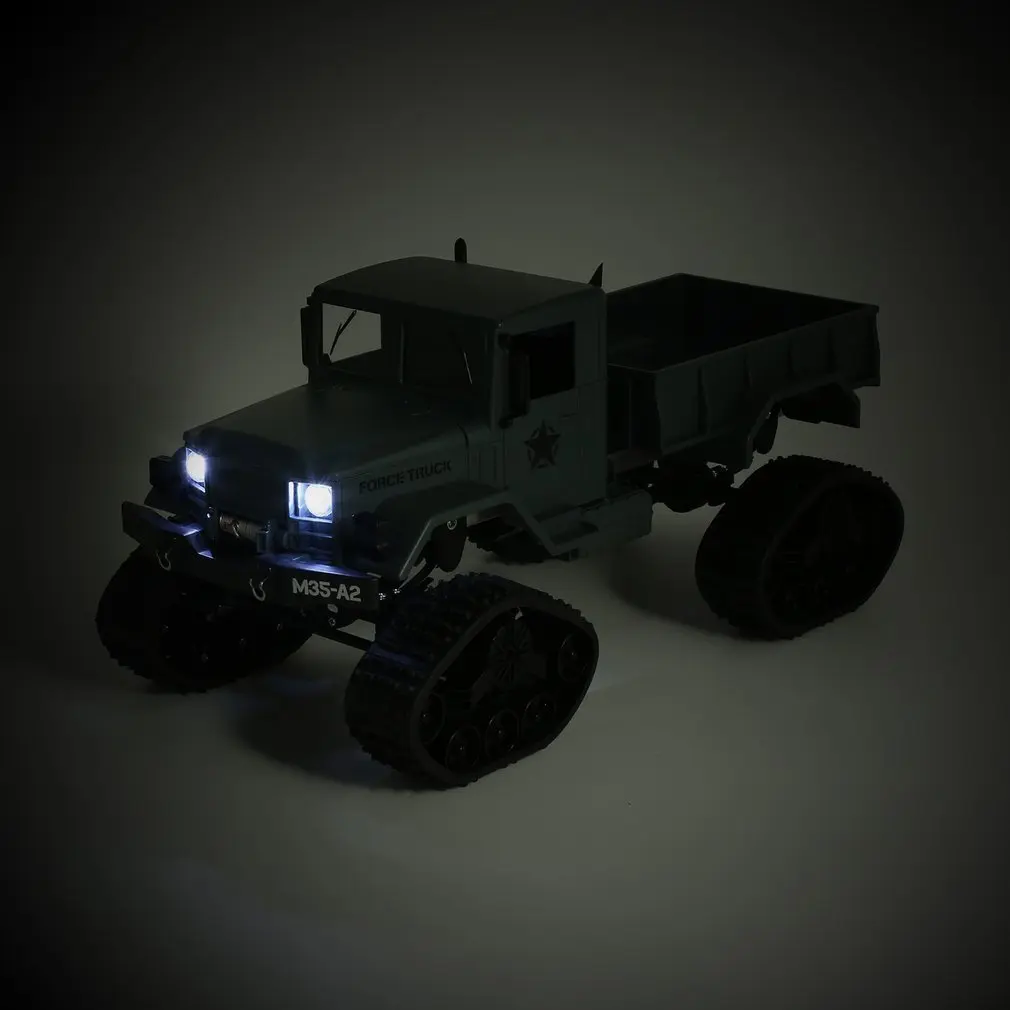 Военный Rc грузовик армейский 2 4 ГГц 1:16 4wd гусеница внедорожный пульт