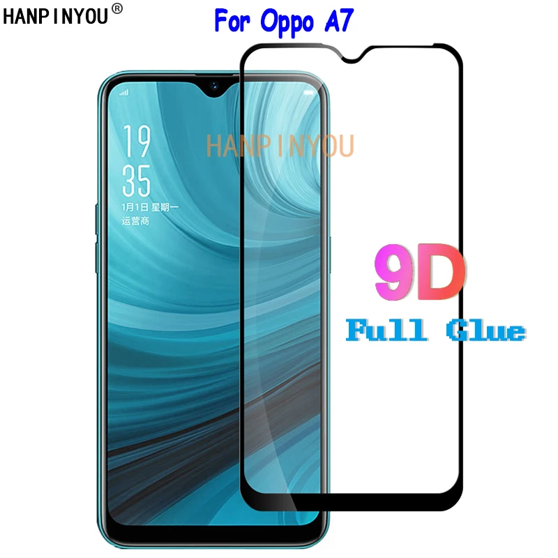

Для Oppo A7 6,2 "9D полное покрытие клей твердое Закаленное стекло протектор экрана Взрывозащищенная защитная пленка