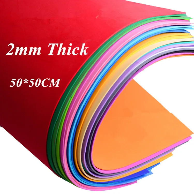 50*50 см 2 мм EVA Foam Paper дети мультфильм Сделай Сам красочные бумаги резки Складные