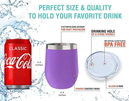 Xmas Gift Egg Cocktail Wine Glass Lid 12oz Stainless Steel Insulated Tumbler Drink Beer Cup With Bottle | Дом и сад