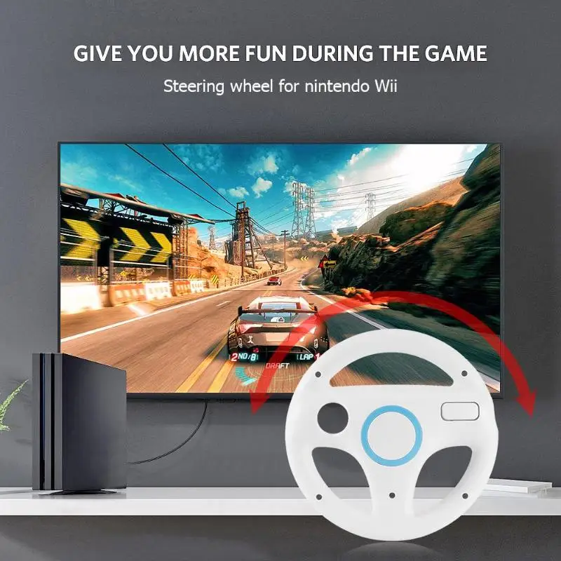 АБС пластик руль для Wii Mario Kart Racing Games пульт дистанционного управления геймпад