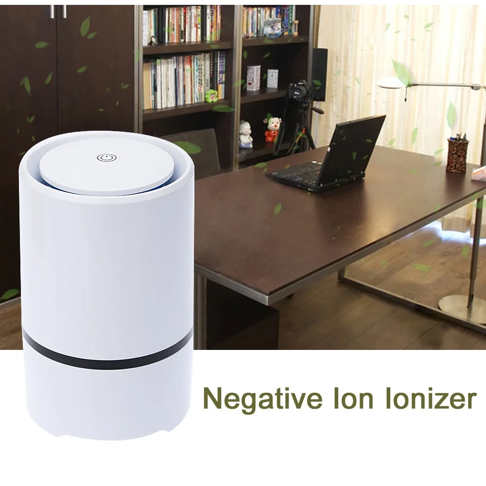 Home Air Purifier with True HEPA Filter for Allergies and Pets Smoke Mold Germs Dust-Odor Eliminator Desktop Cleaner | Бытовая техника