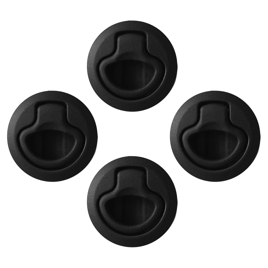 Набор 4 Black Slam защелка люка круглая Тяговая 1/2 ''дверь для морской лодки 2 12
